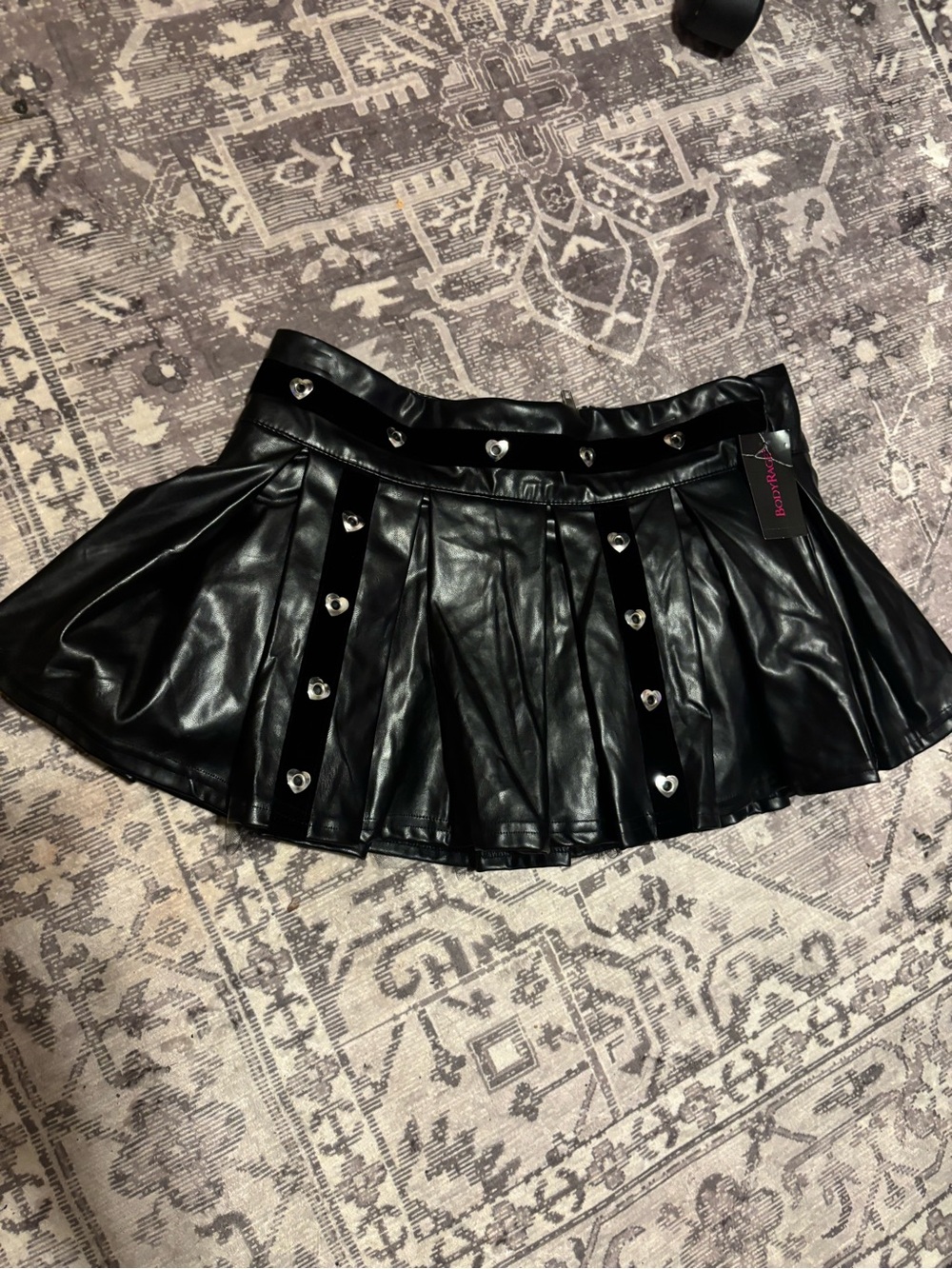 Spencer's Black Faux Leather Mini Skirt